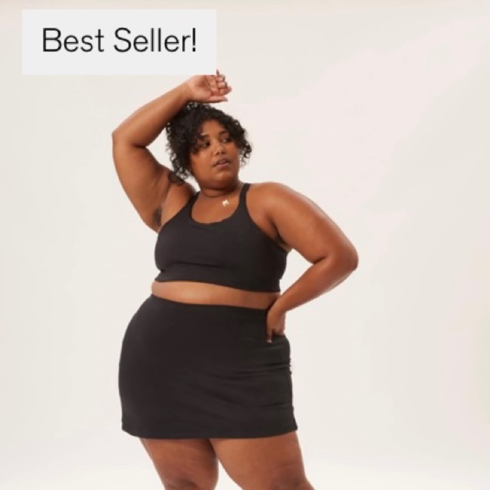 Girlfriend collective black sport skort M